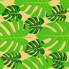 Tropical Bowler Bag (Palm Leaves)