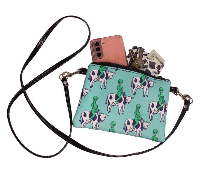 Alien Crossbody Swing Bag (Alien Riding Cow)