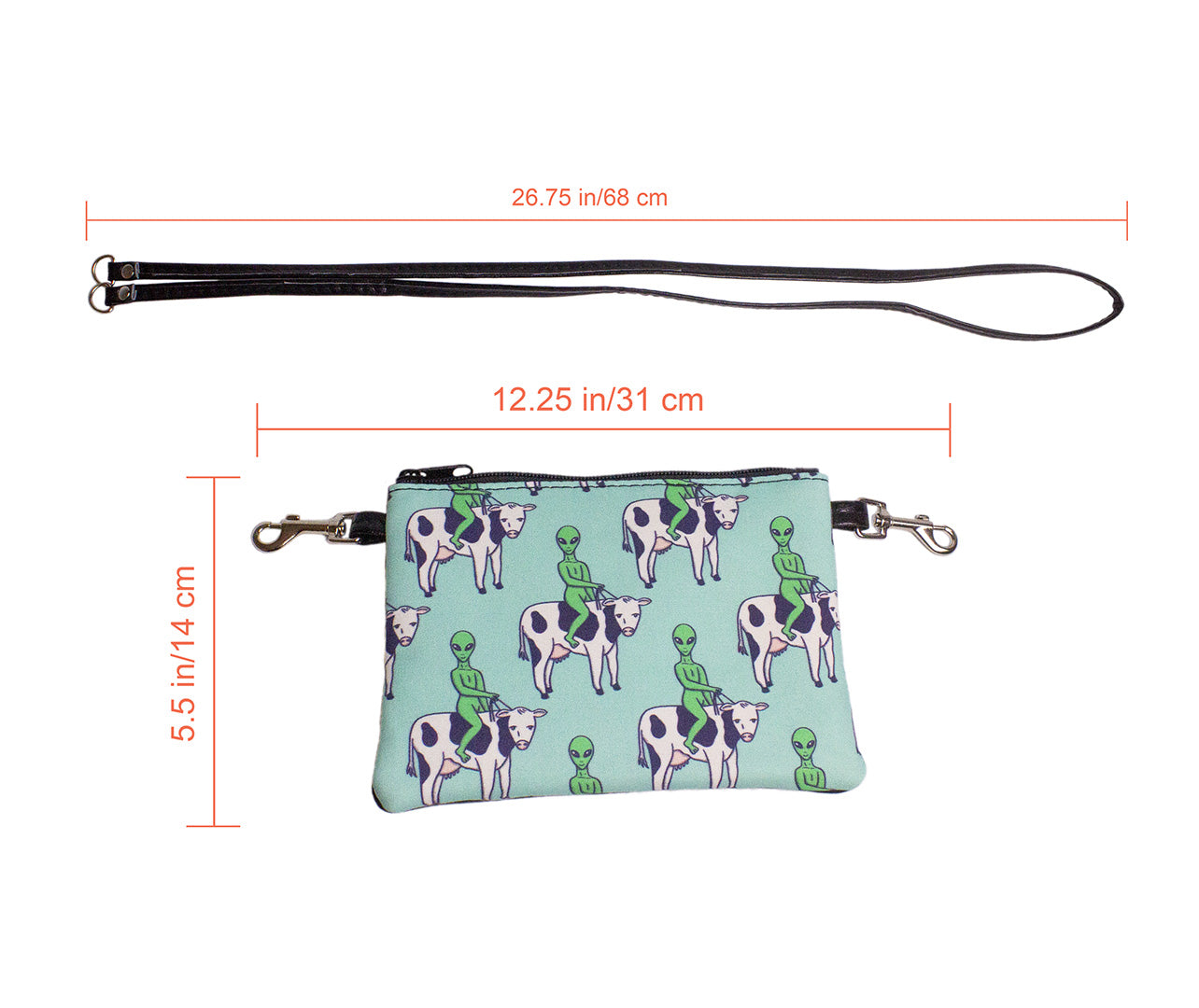Alien Crossbody Swing Bag (Alien Riding Cow)