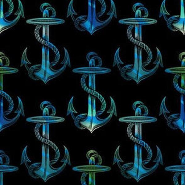 Nautical Bowler Bag (Anchors)