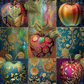 Flora & Fauna Bowler Bag (Apples)