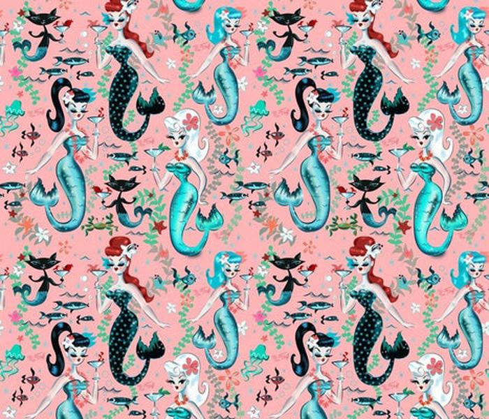 Retro Bowler Bag (Cocktail Mermaids)