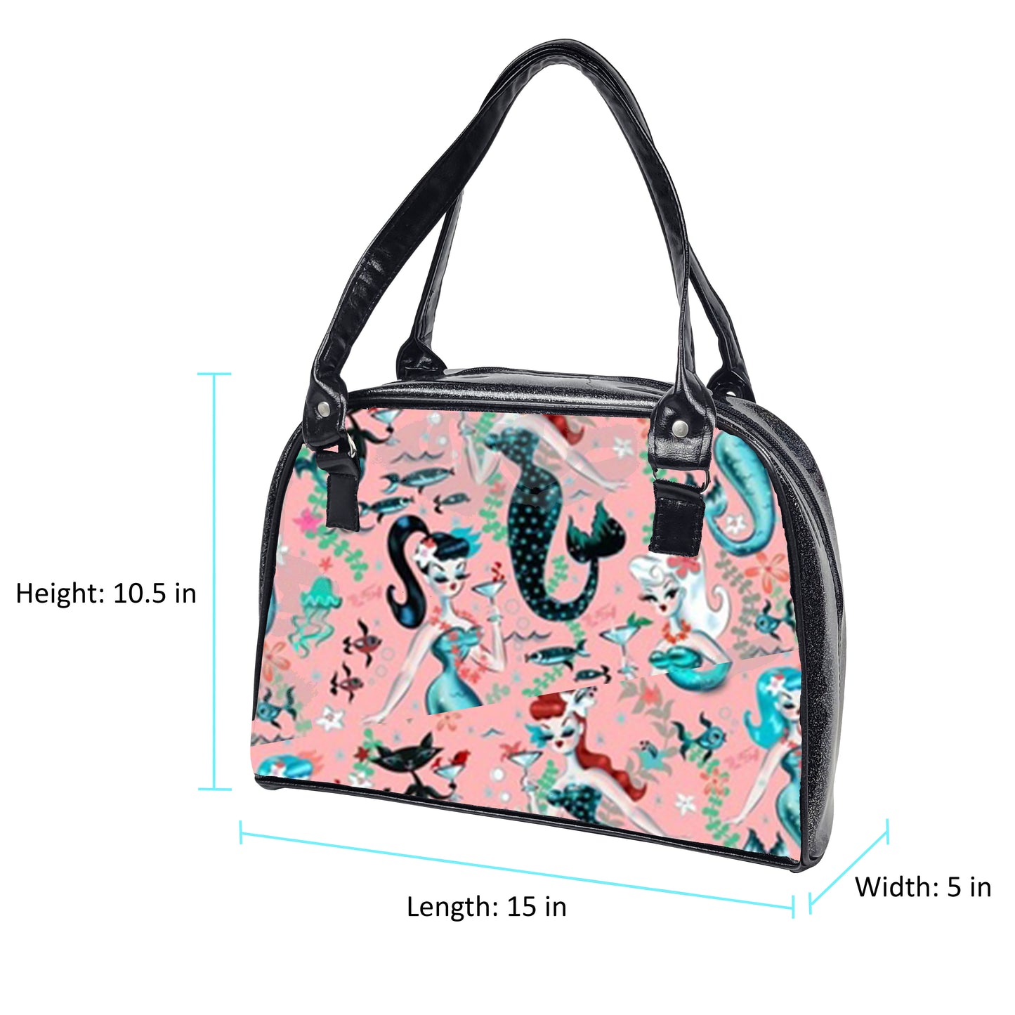 Retro Bowler Bag (Cocktail Mermaids)