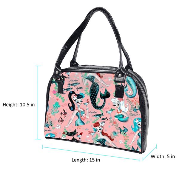 Retro Bowler Bag (Cocktail Mermaids)