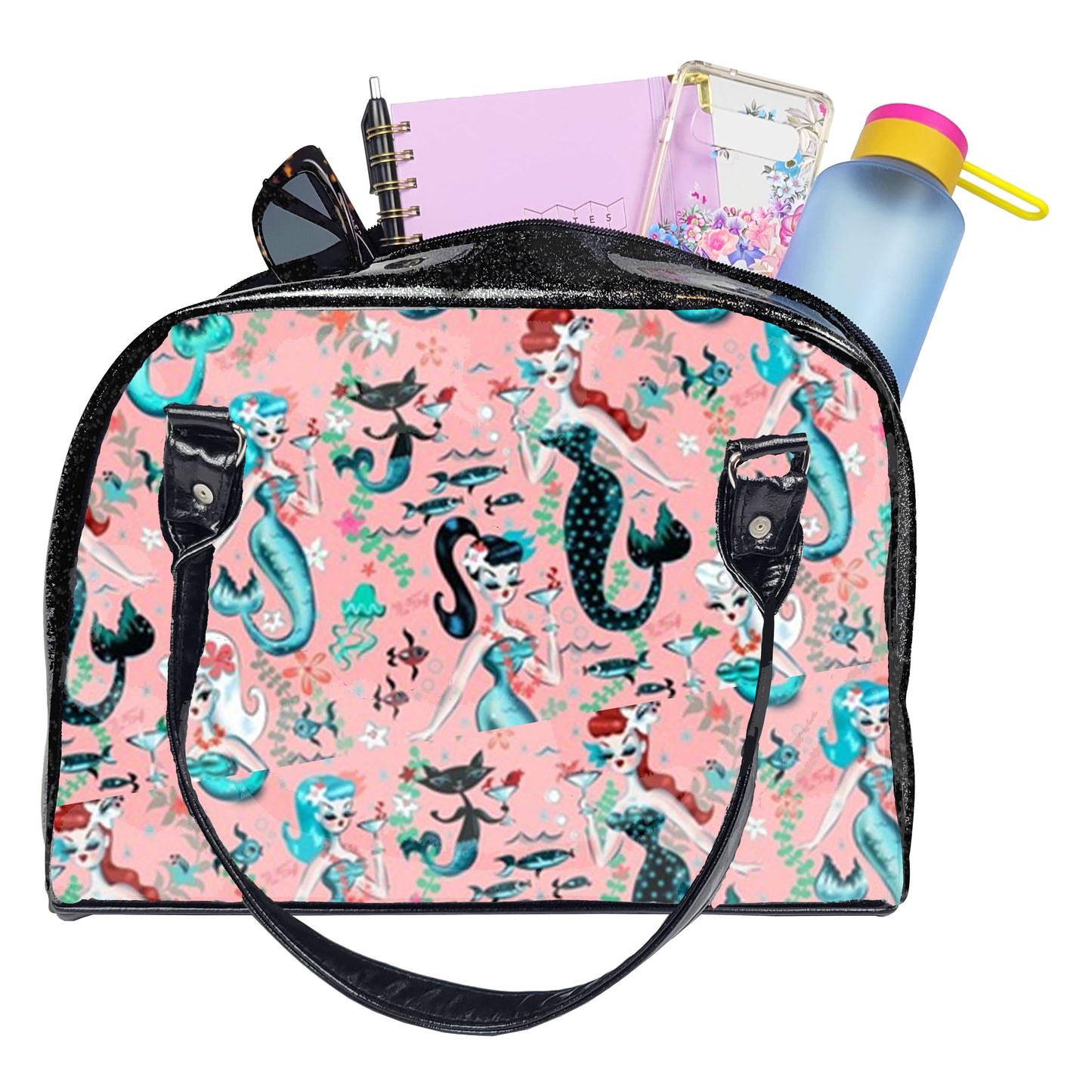 Retro Bowler Bag (Cocktail Mermaids)