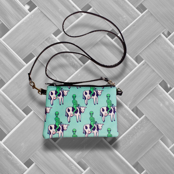 Alien Crossbody Swing Bag (Alien Riding Cow)