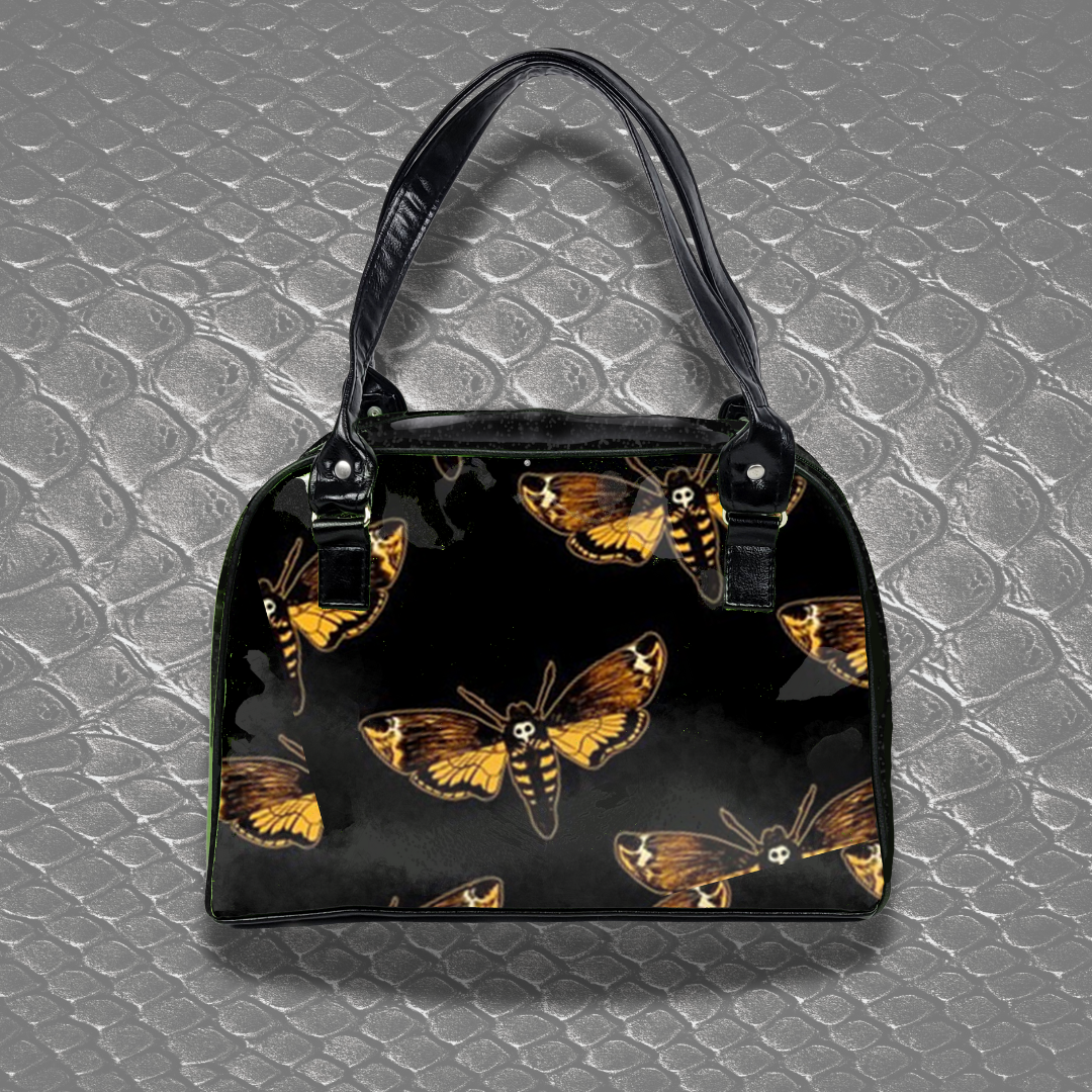Dark Bowler Bag (Moths)