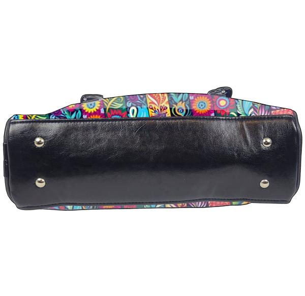 Fiesta Bowler Bag (Floral Stripes)