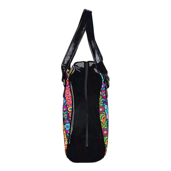 Fiesta Bowler Bag (Floral Stripes)