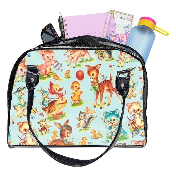 Retro Bowler Bag (Baby Animals)