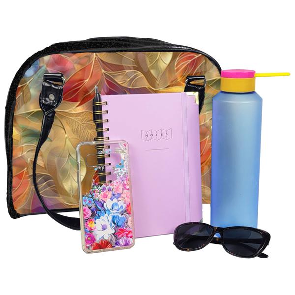 Flora & Fauna Bowler Bag (Rainbow Leaves)