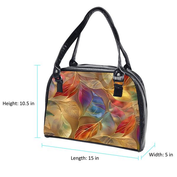 Flora & Fauna Bowler Bag (Rainbow Leaves)