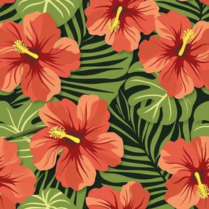 Tropical Bowler Bag (Hibiscus)