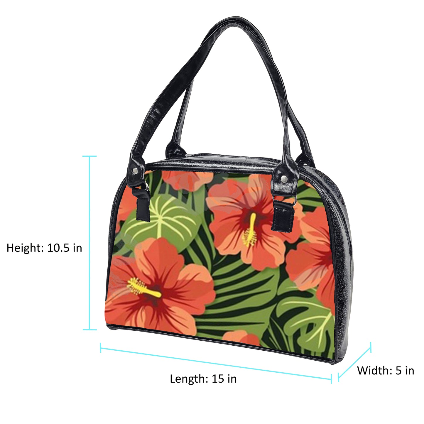 Tropical Bowler Bag (Hibiscus)