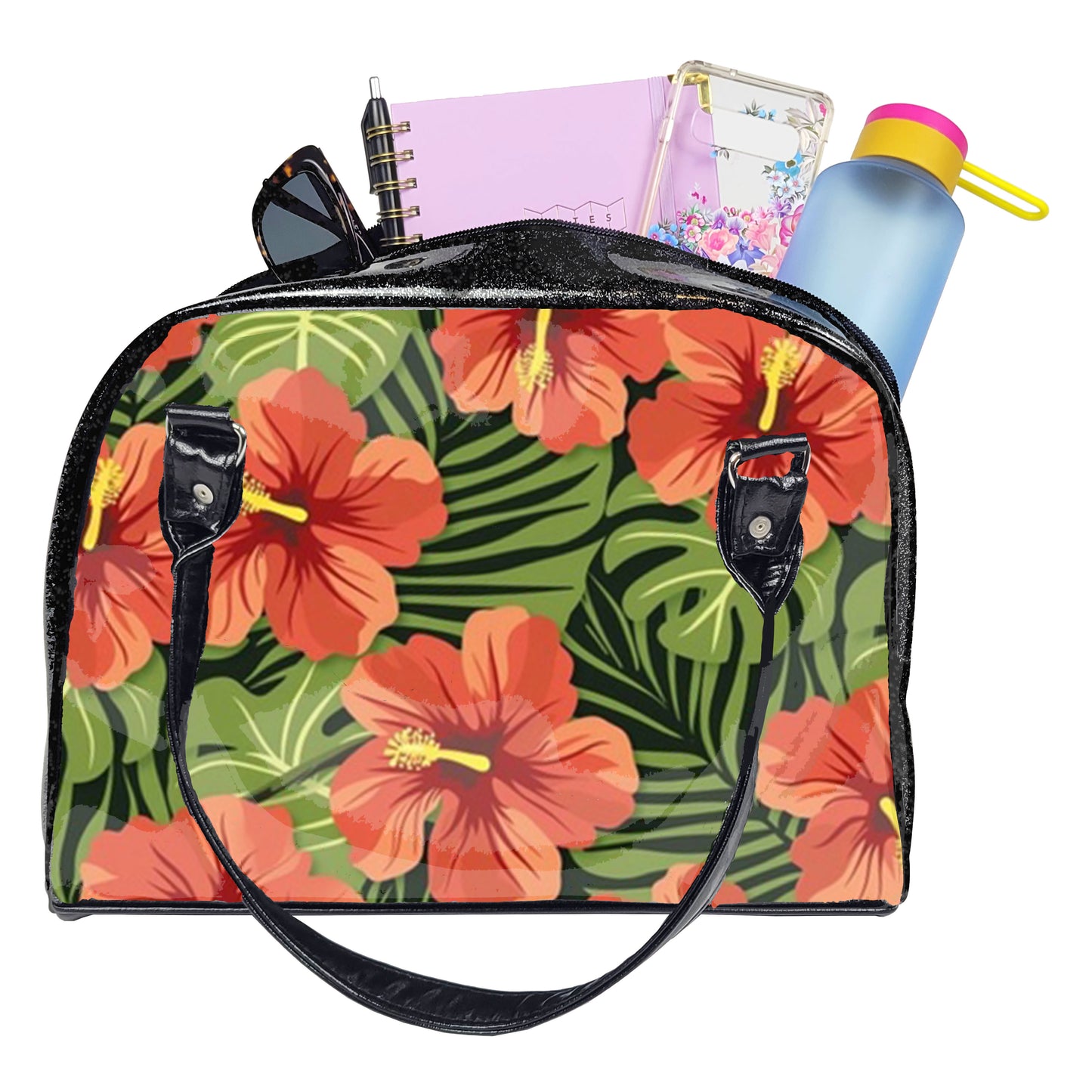 Tropical Bowler Bag (Hibiscus)