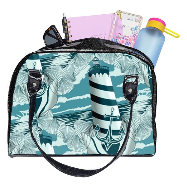 Nautical Bowler Bag (Lighthouse)