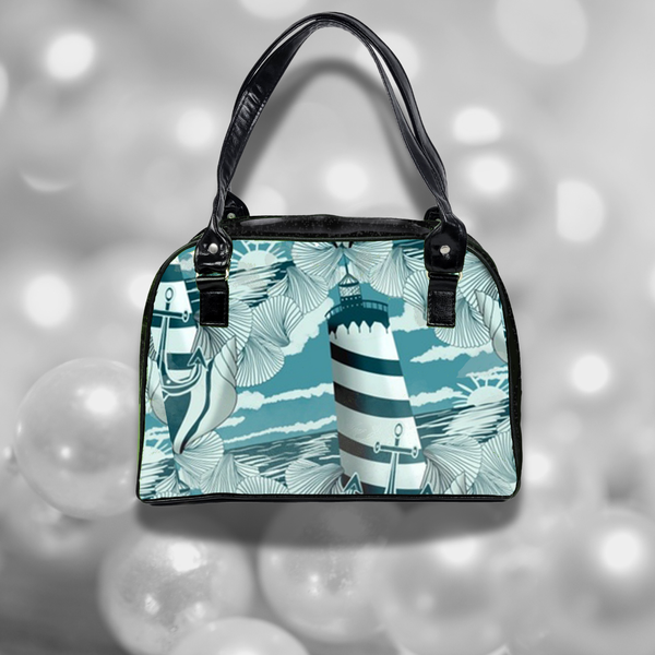 Nautical Bowler Bag (Lighthouse)