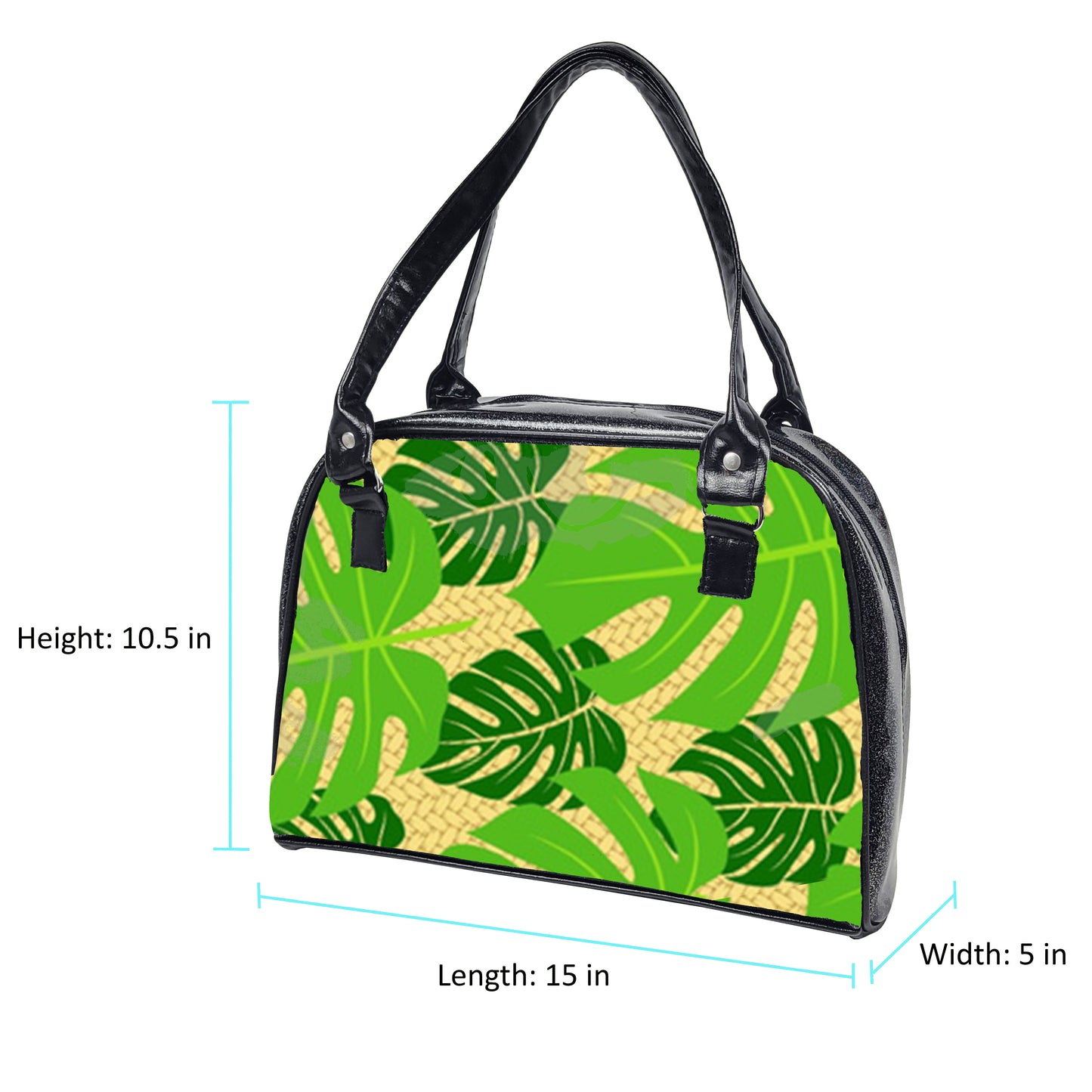 Tropical Bowler Bag (Palm Leaves)