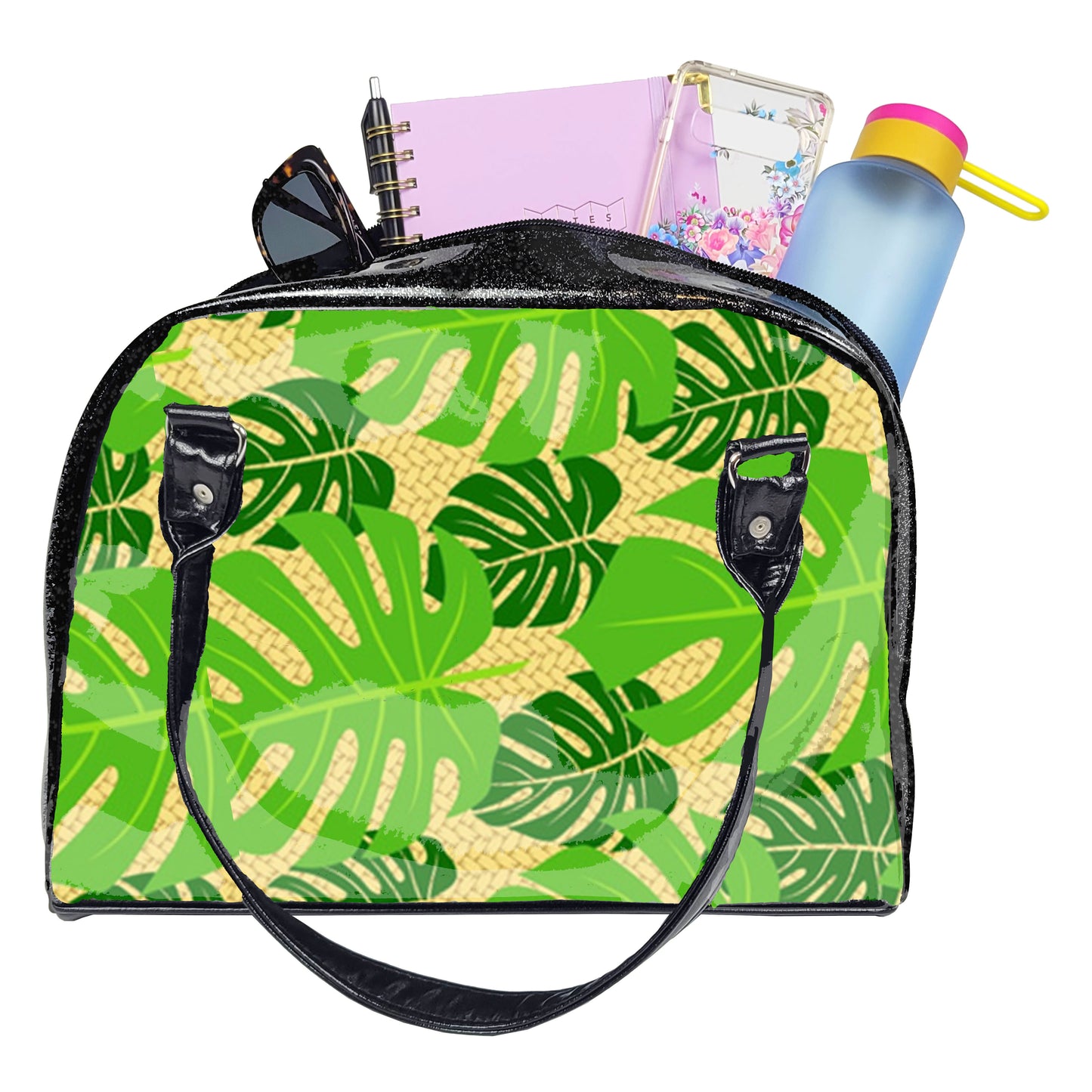 Tropical Bowler Bag (Palm Leaves)