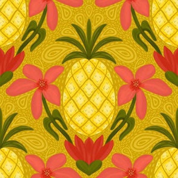 Tropical Bowler Bag (Pineapple)