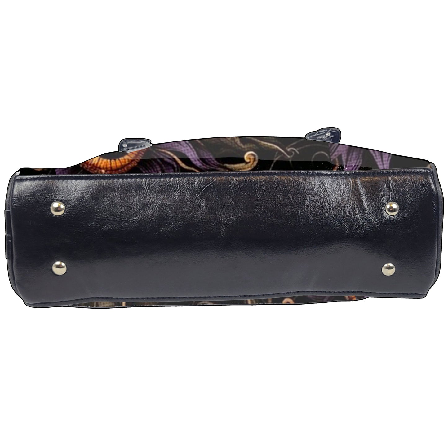 Dark Bowler Bag (Purple Eyeball Flowers)