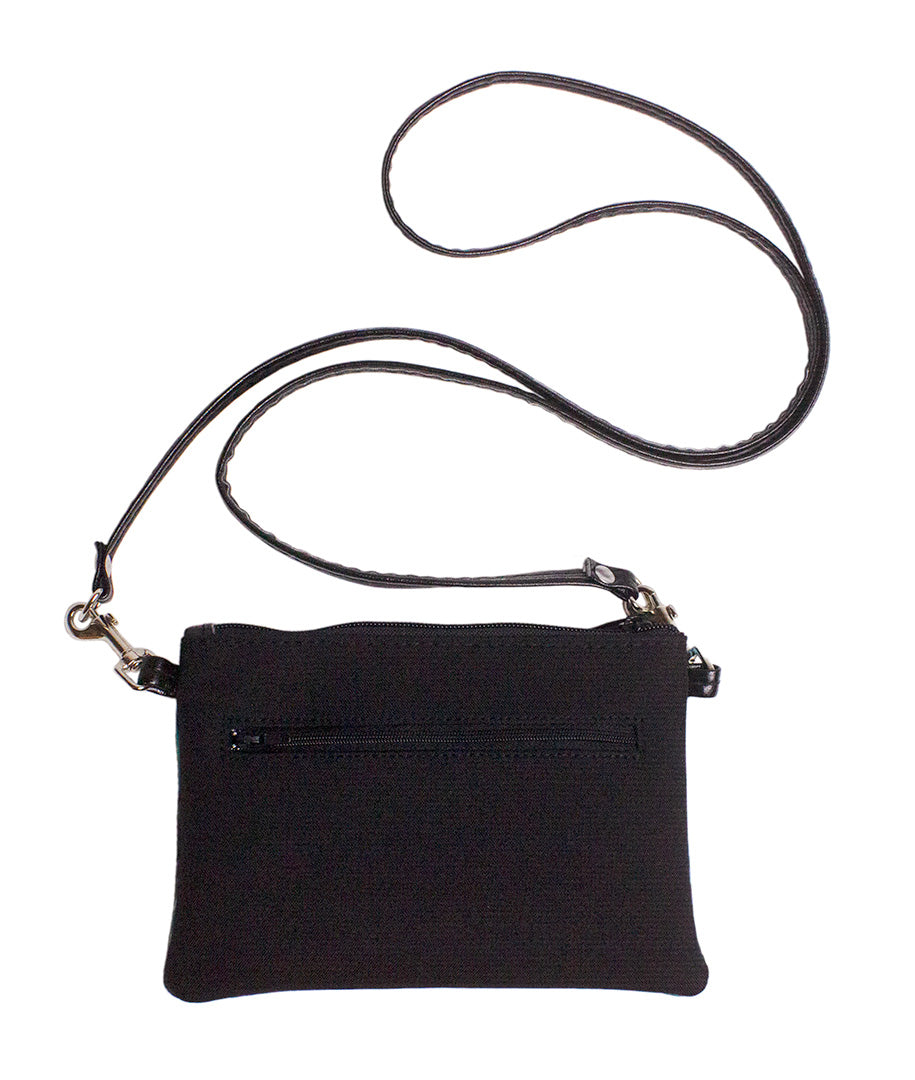 Crossbody Swing Bag (Purple Eyeball Flowers)