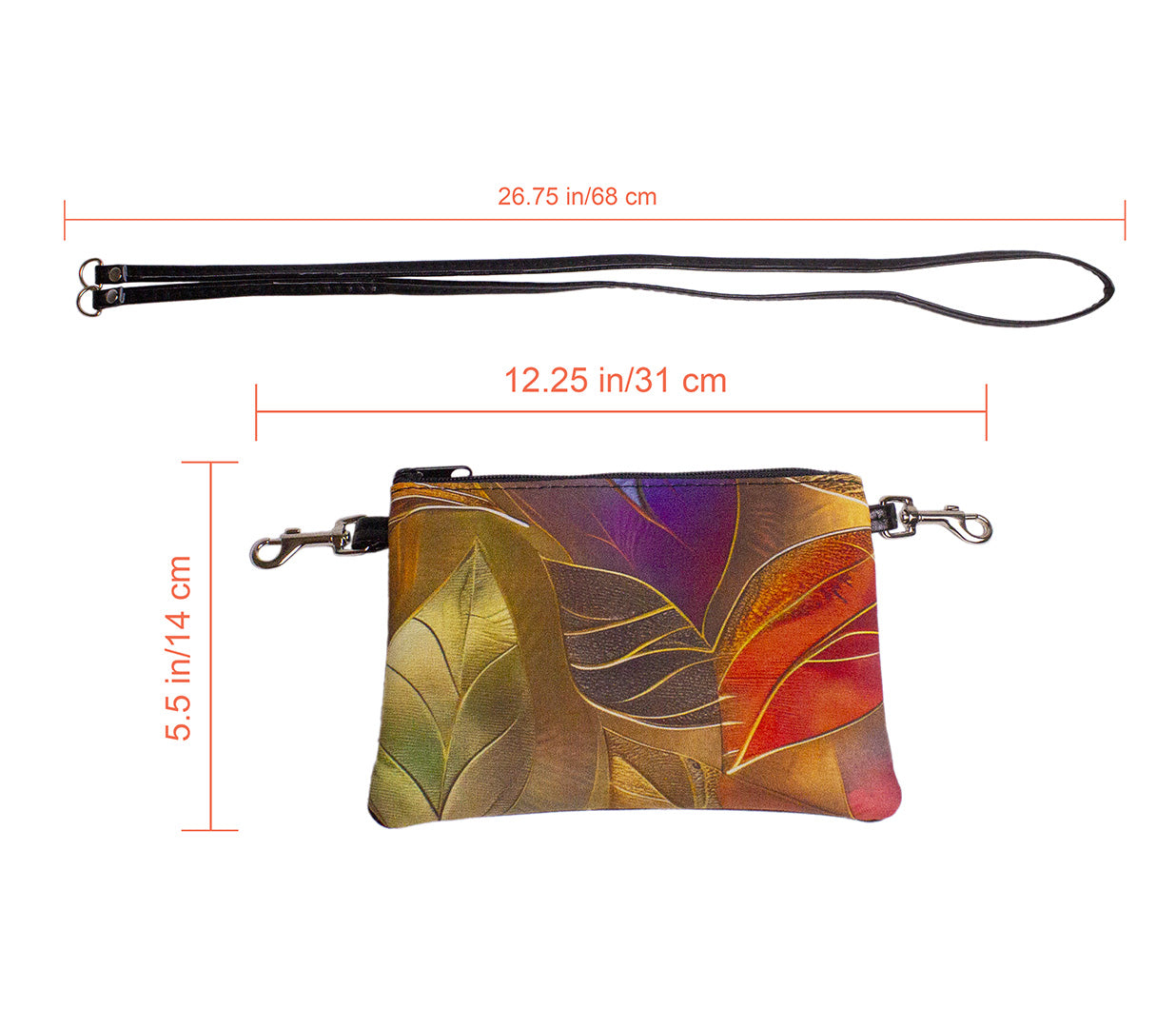 Flora & Fauna Crossbody Swing Bag (Rainbow Leaves)