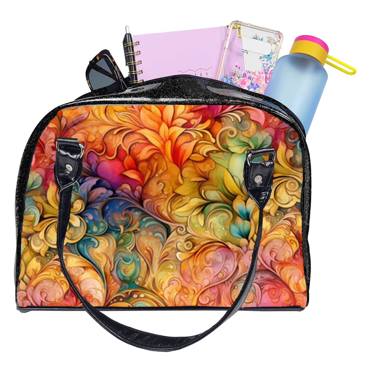 Flora & Fauna Bowler Bag (Rainbow Tapestry)
