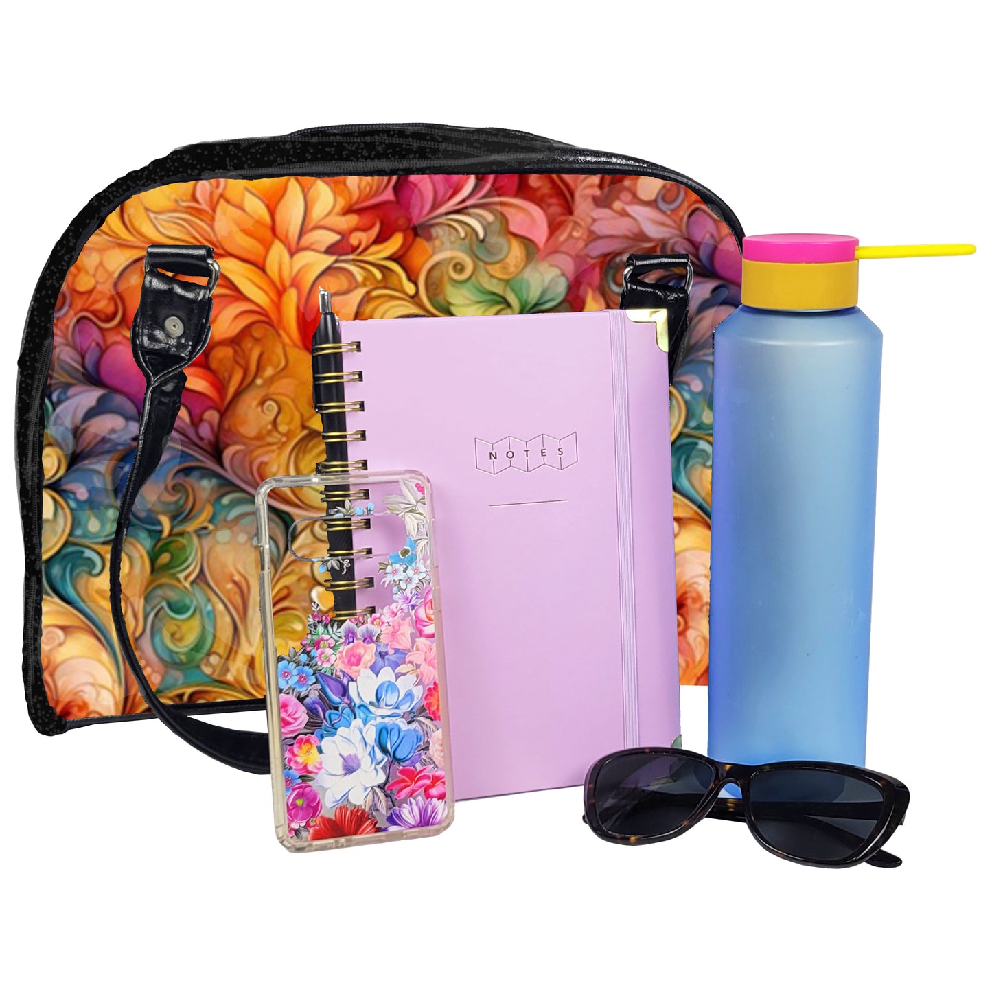Flora & Fauna Bowler Bag (Rainbow Tapestry)