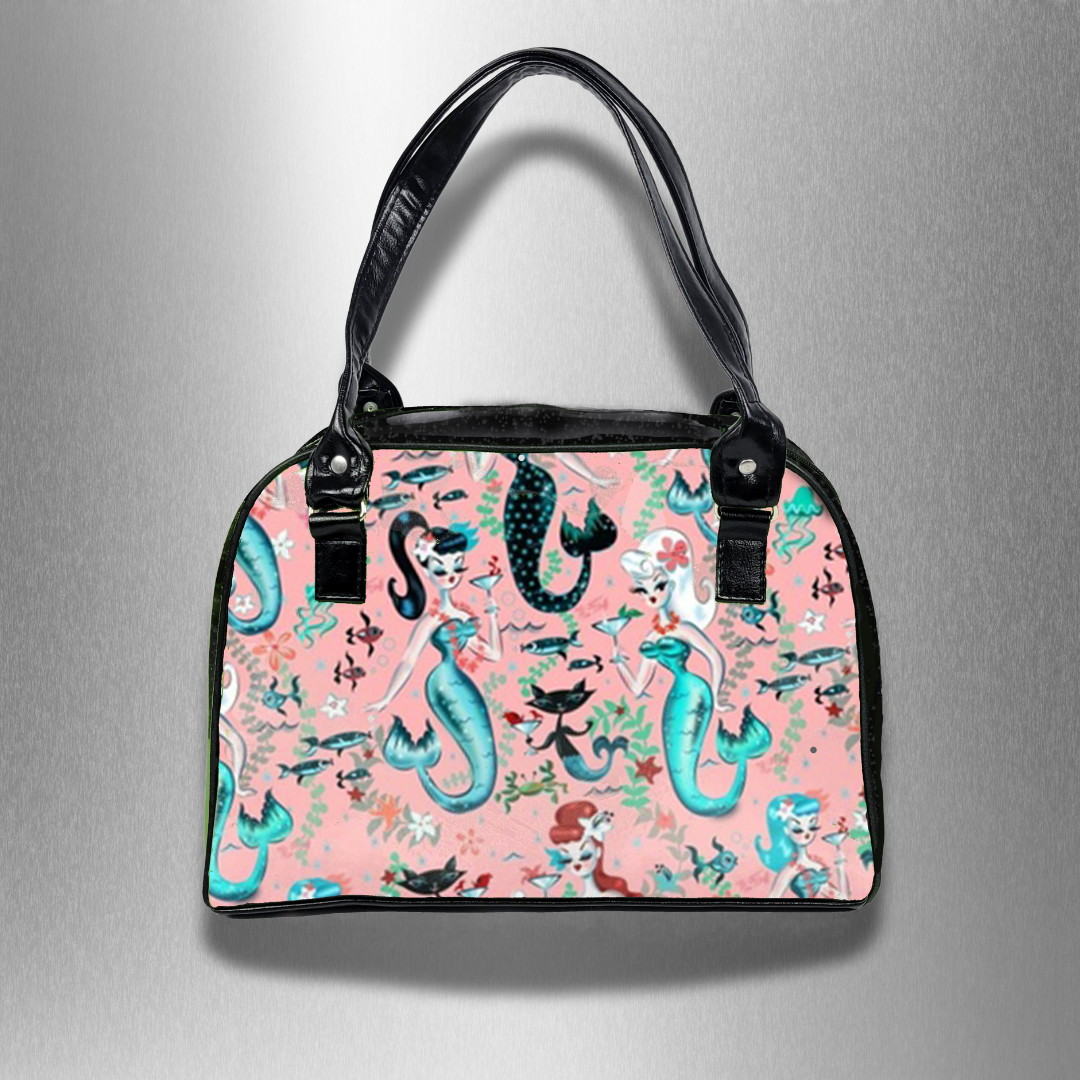 Retro Bowler Bag (Cocktail Mermaids)