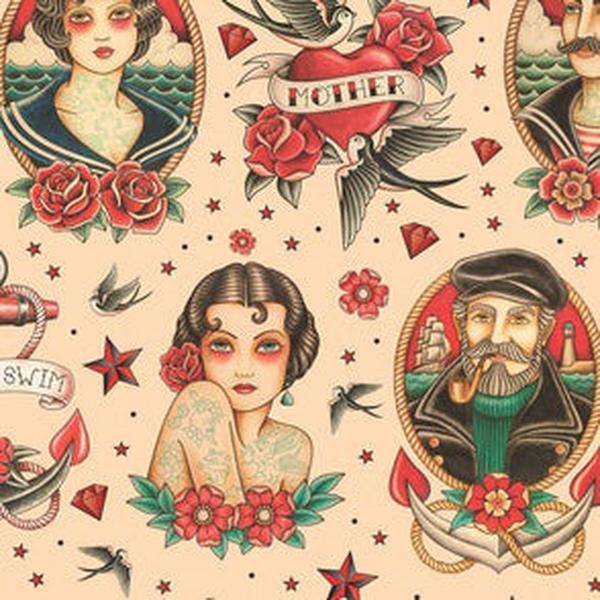 Retro Bowler Bag (Sailor Tattoos)