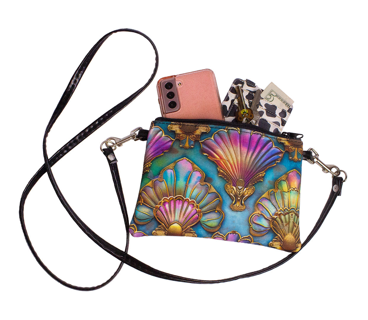 Art Nouveau Crossbody Swing Bag (Seashells)