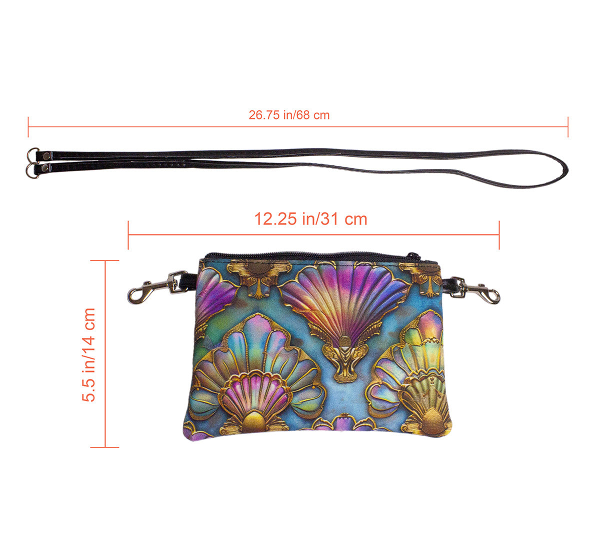 Art Nouveau Crossbody Swing Bag (Seashells)