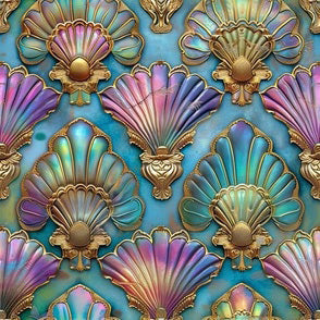 Art Nouveau Crossbody Swing Bag (Seashells)