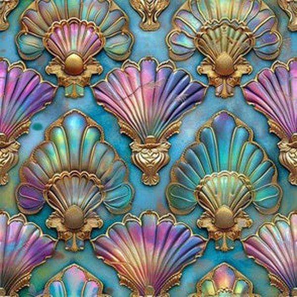 Art Nouveau Crossbody Swing Bag (Seashells)