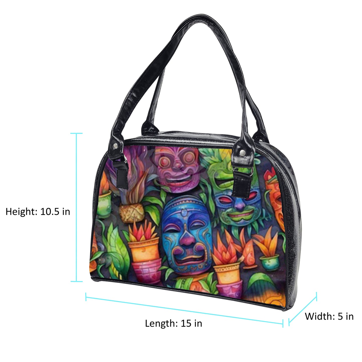Tropical Bowler Bag (Tiki Masks)