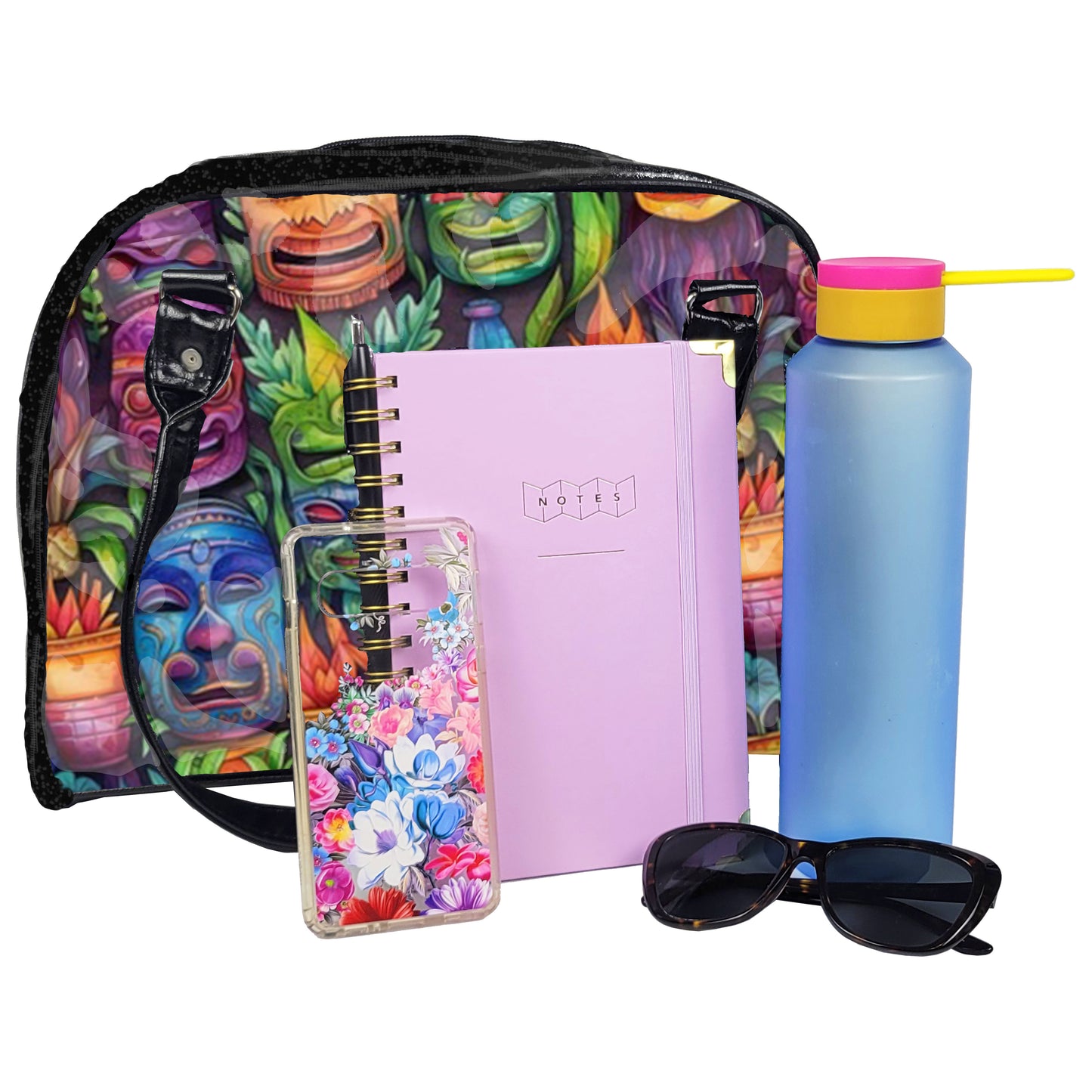 Tropical Bowler Bag (Tiki Masks)
