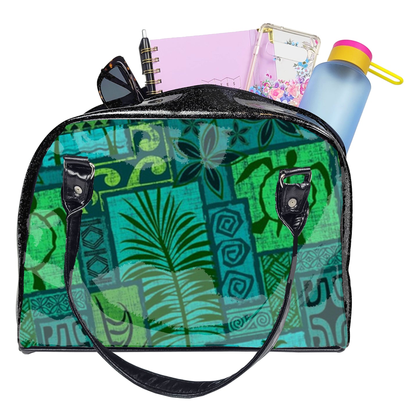 Tropical Bowler Bag (Turtle)