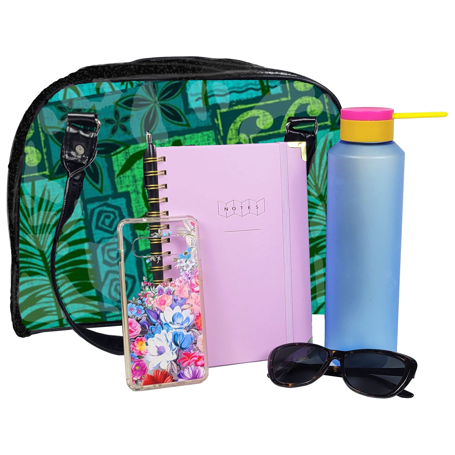 Tropical Bowler Bag (Turtle)