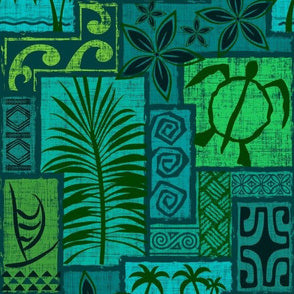 Tropical Bowler Bag (Turtle)