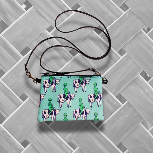 Alien Crossbody Swing Bag (Alien Riding Cow)