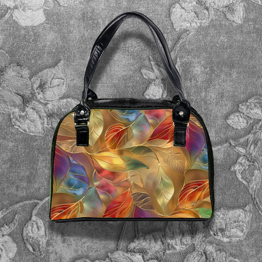 Flora & Fauna Bowler Bag (Rainbow Leaves)