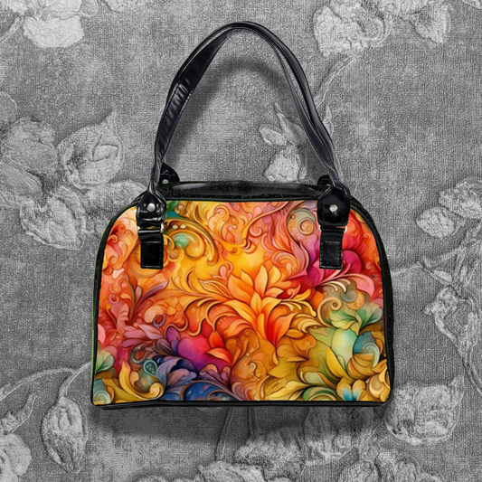 Flora & Fauna Bowler Bag (Rainbow Tapestry)