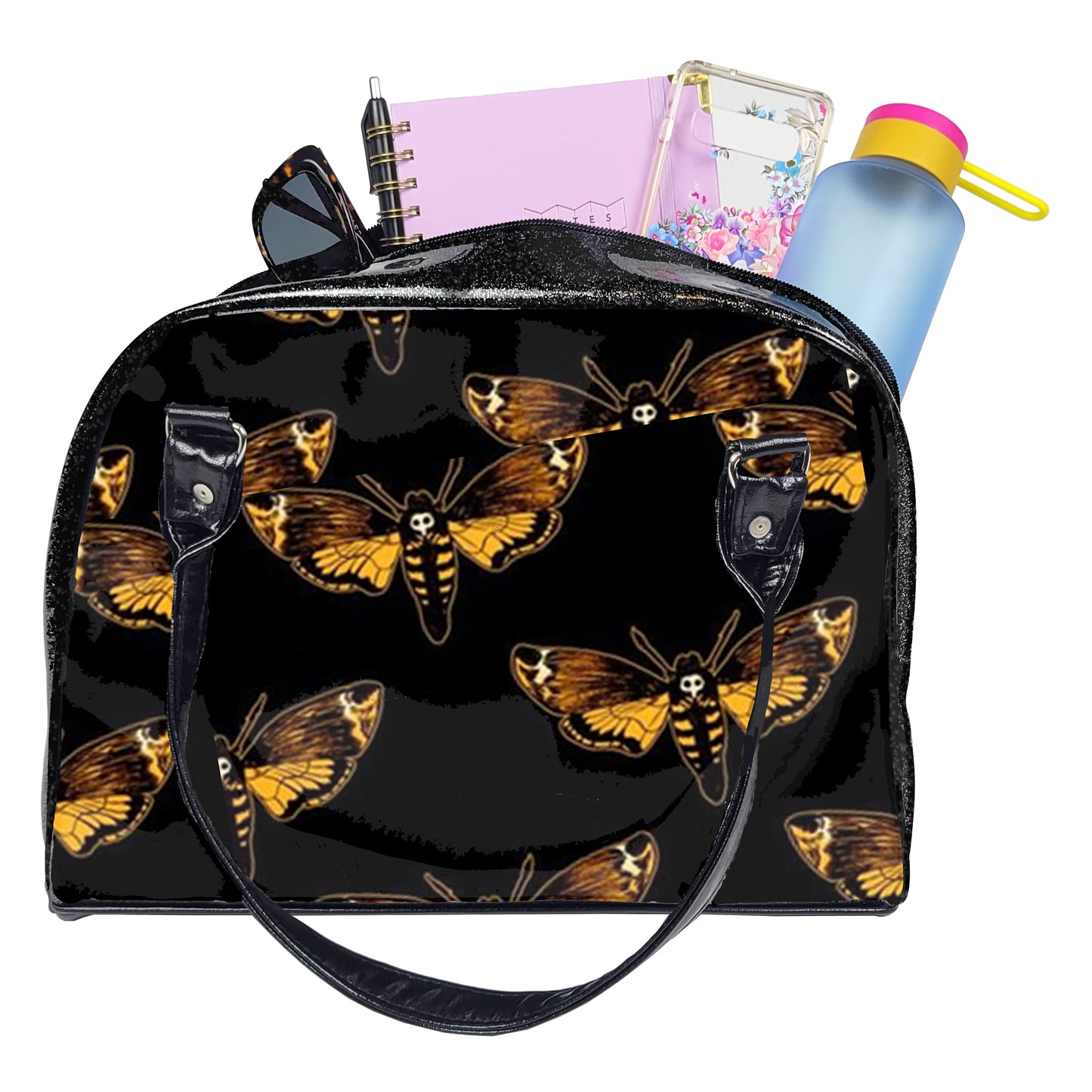 Dark Bowler Bag (Moths)